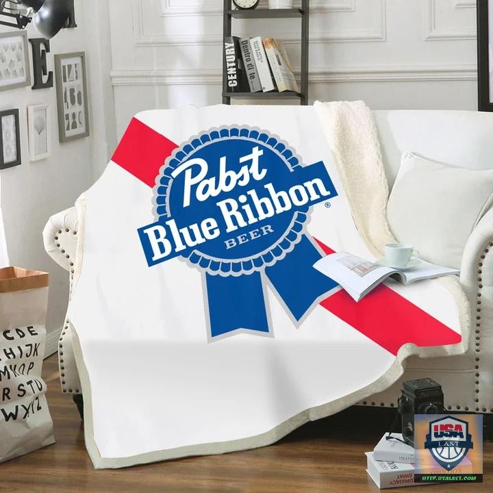 pabst blue ribbon soft blanket woven blanket btmzx