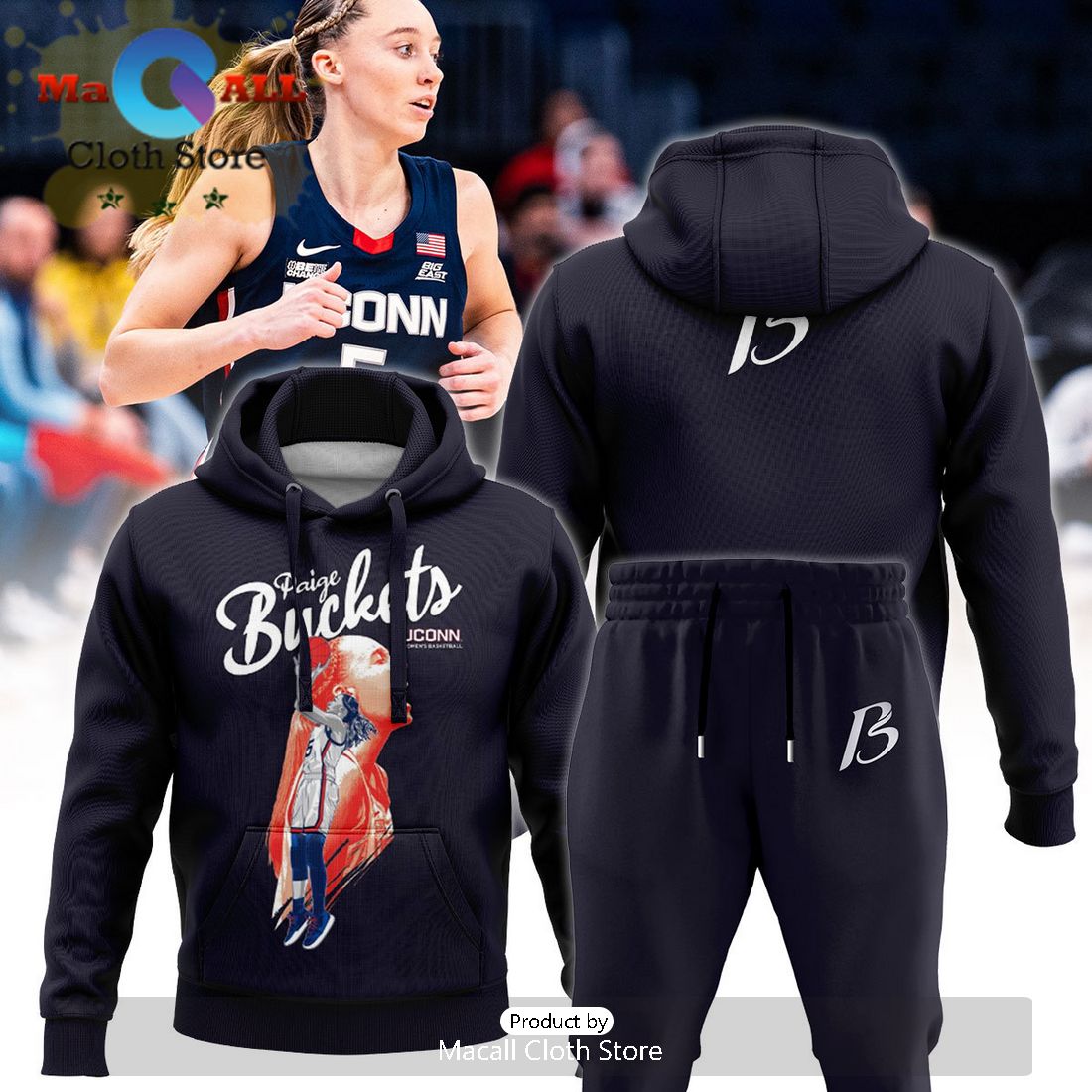 paige bueckers is back uconn basketball navy hoodie and pants limited release 1 fJ0al