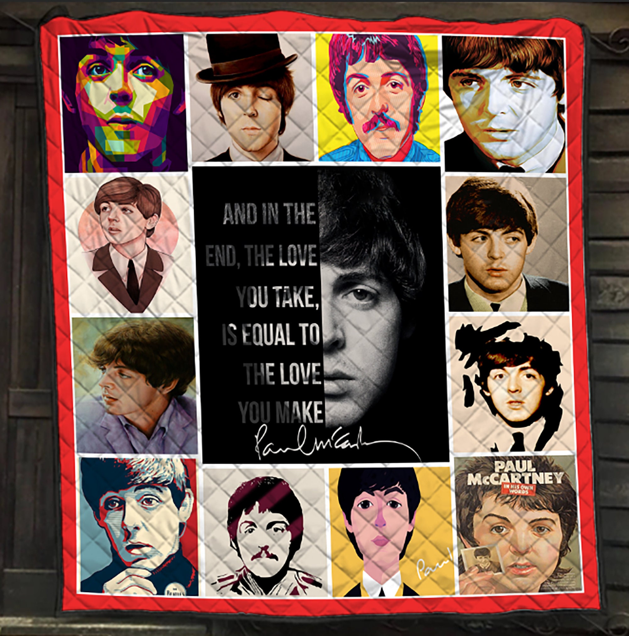 paul mccartney and in the end you take equal to the love you make blanket 18gse