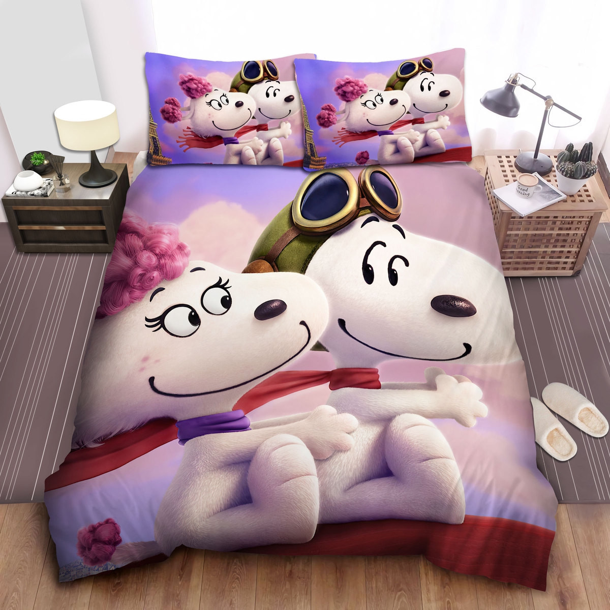 peanuts snoopy fifi flying duvet cover bedroom sets comfortable bedding sets a5xay