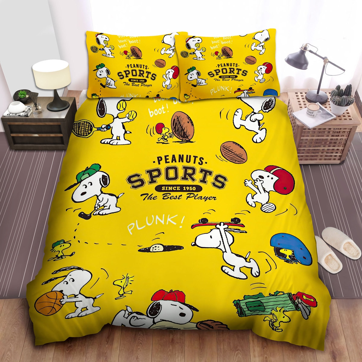 peanuts snoopy woodstock sports themed bedding sets duvet cover bed sheets spread by4w3