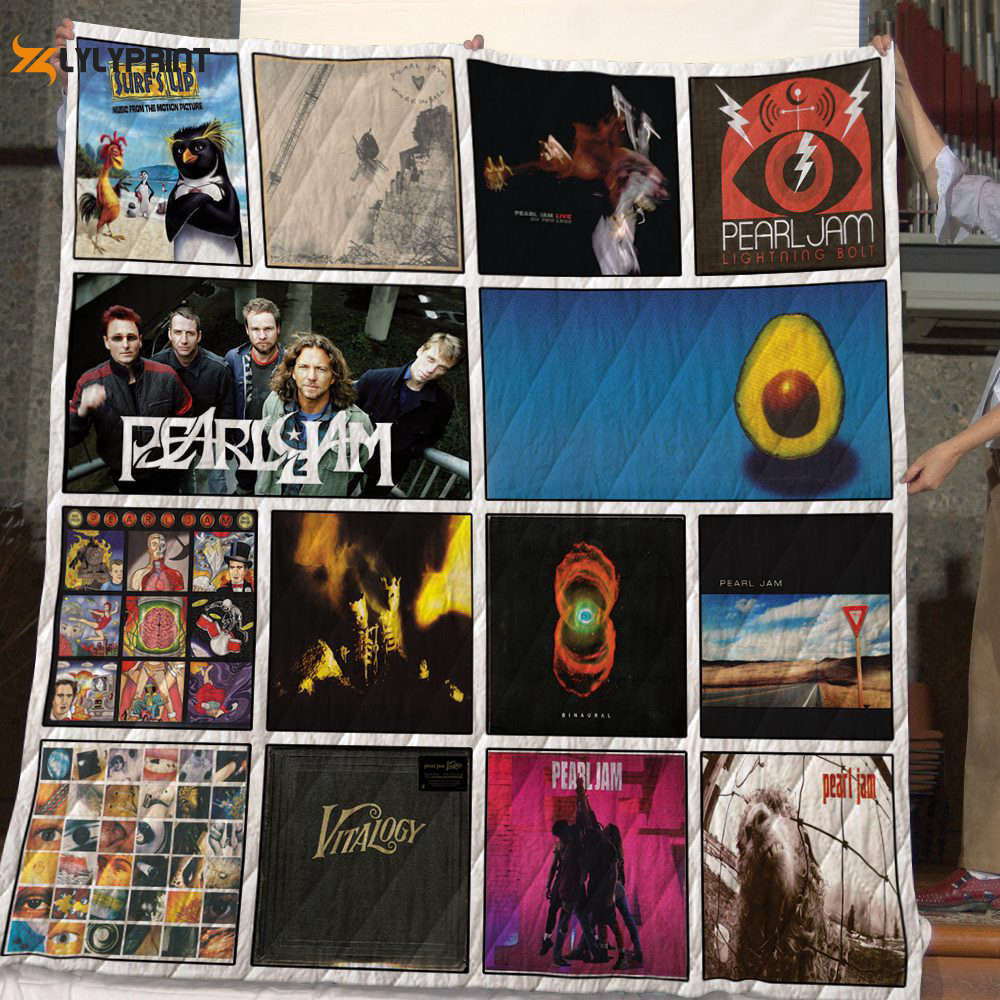 pearl jam 3 quilt blanket for fans home decor gift 1