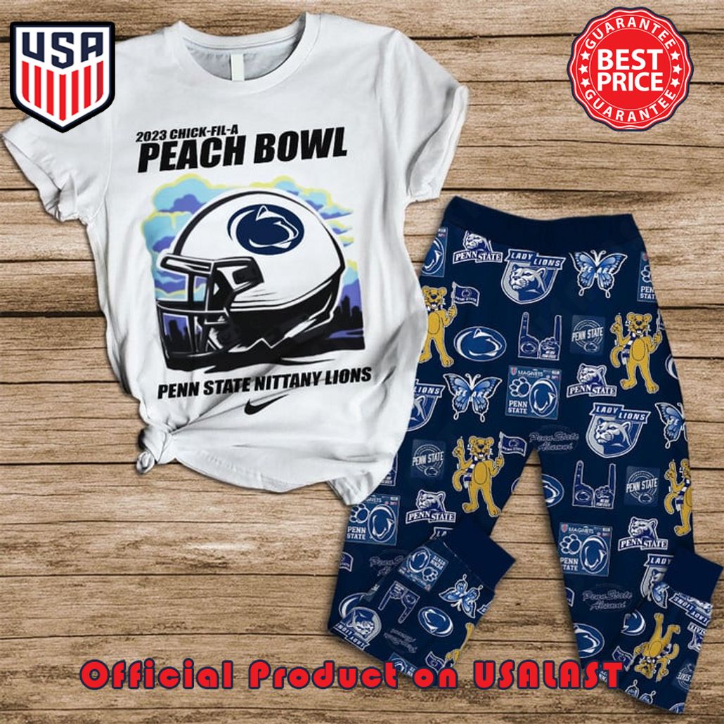 penn state nittany lions 2023 chick fil a peach bowl pajamas set 1 h9Hbv