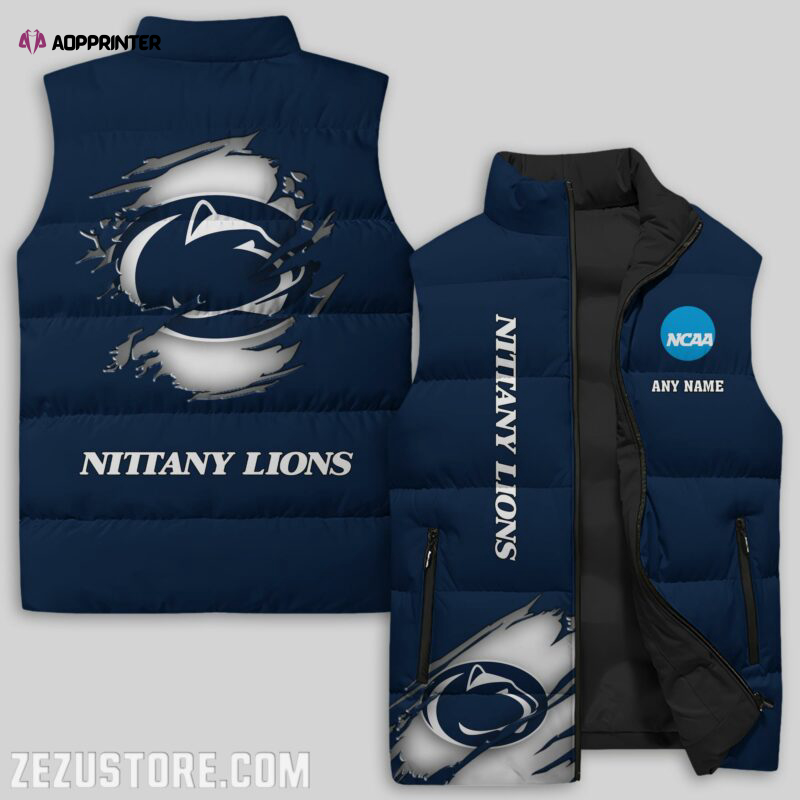 penn state nittany lions ncaa sleeveless puffer jacket custom for fans gifts 6