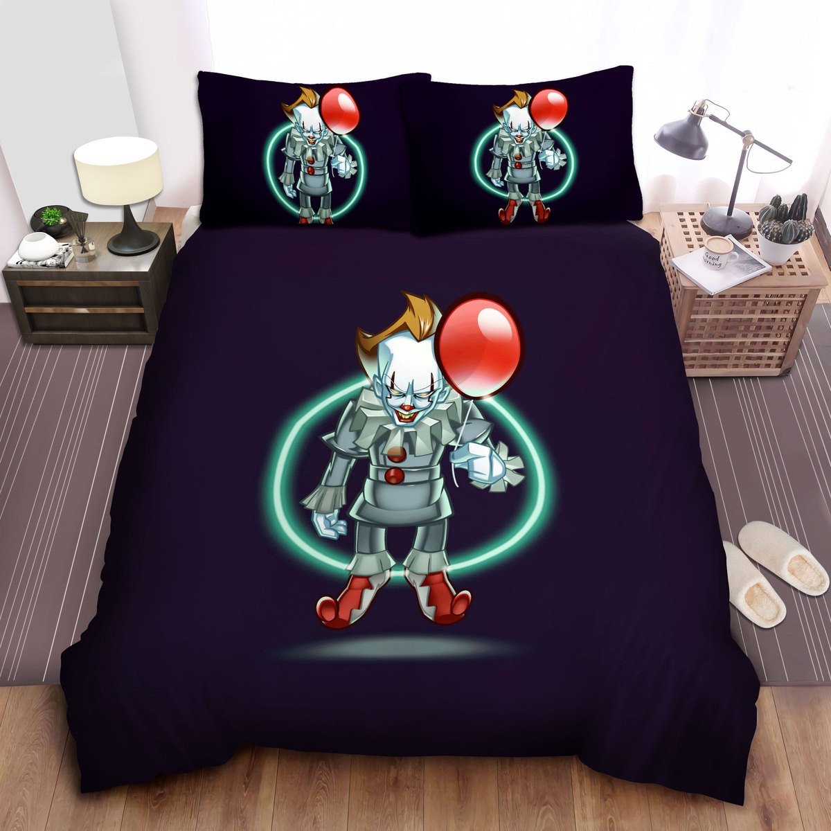 pennywise from it cartoon bed sheets spread comforter duvet cover bedding sets kbs2m