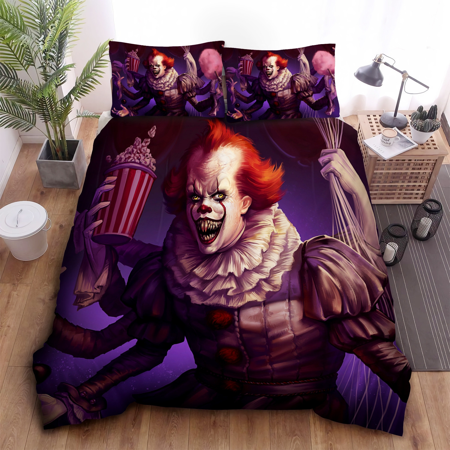 pennywise from it popcorn and candy duvet cover bedroom sets comfortable bedding sets wy1fk