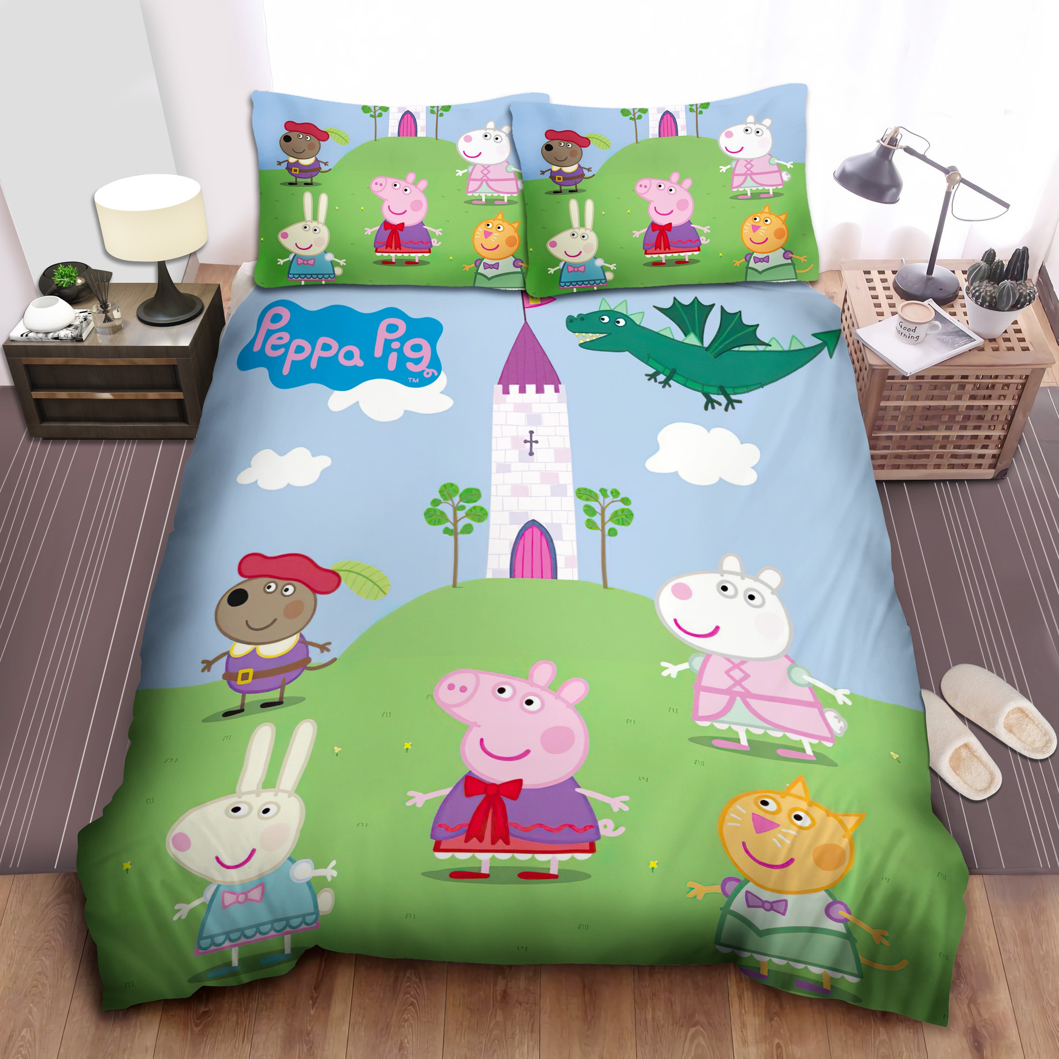 peppa pig and friends and the dragon castle duvet cover bedroom sets comfortable bedding sets jdrgh