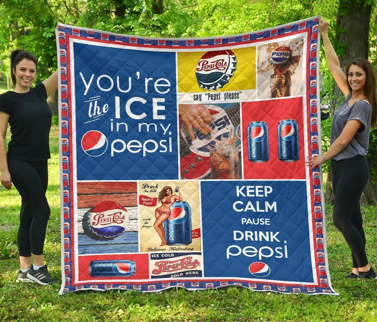 pepsi quilt blanket funny gift for soft drink lover 2g6mp