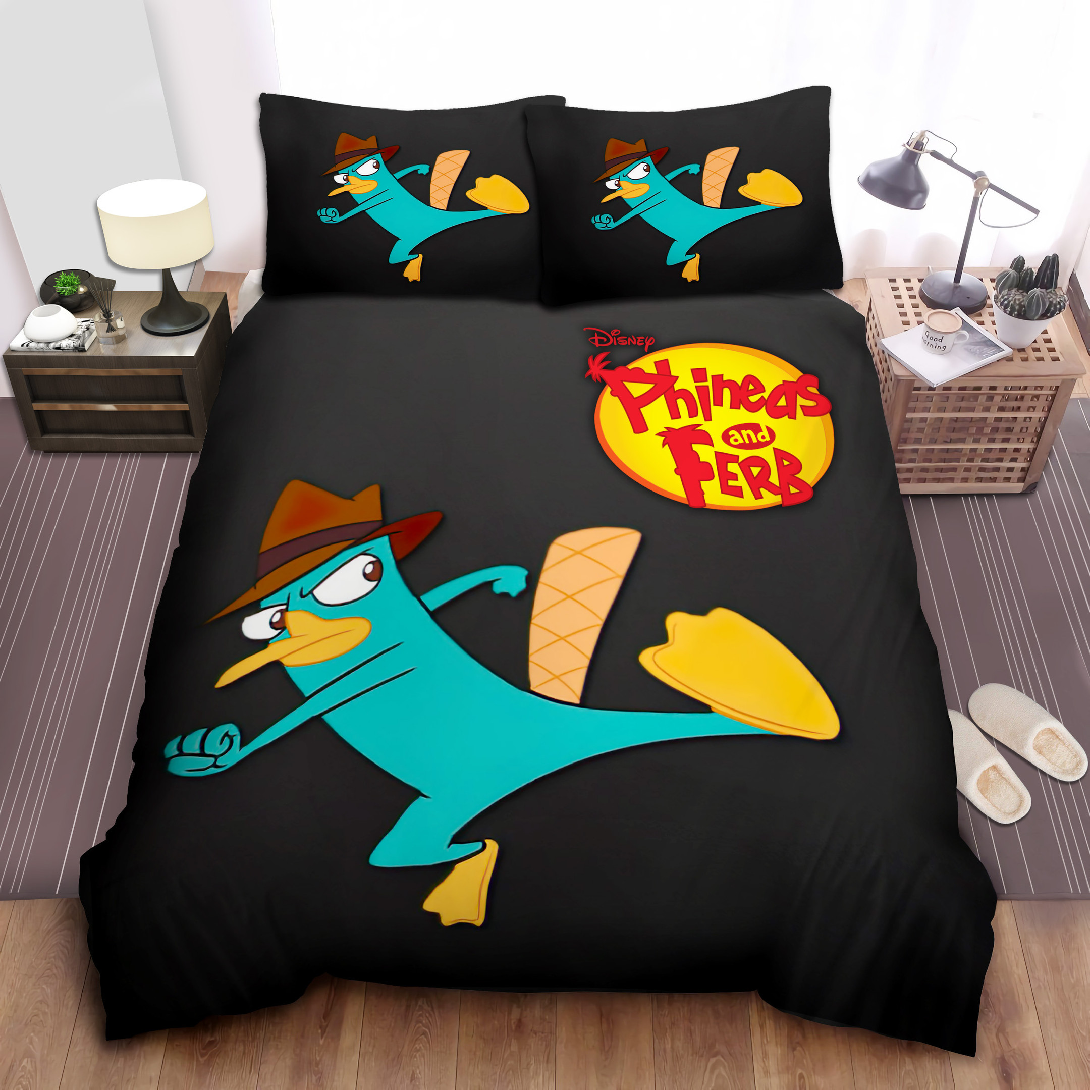 perry the platypus kicking duvet cover bedroom sets comfortable bedding sets eodor