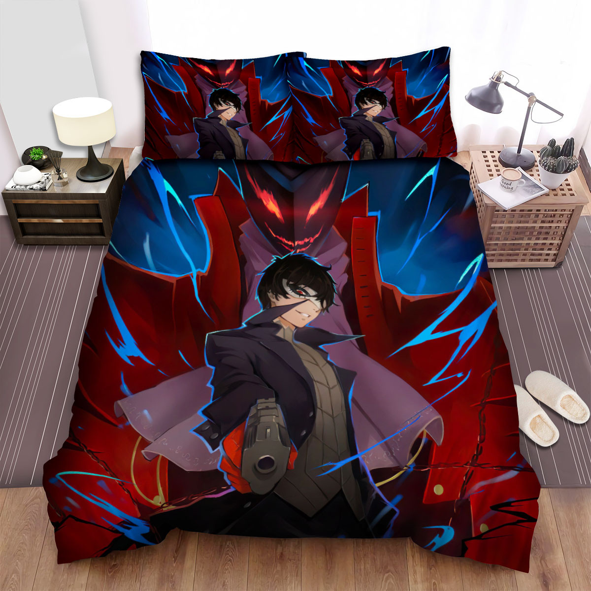 persona 5 joker with a gun duvet cover bedroom sets comfortable bedding sets mzskm