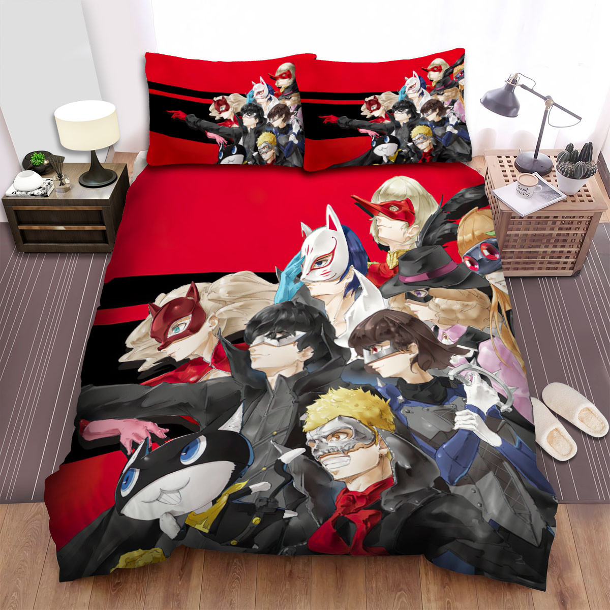 persona 5 masked characters duvet cover bedroom sets comfortable bedding sets exciy