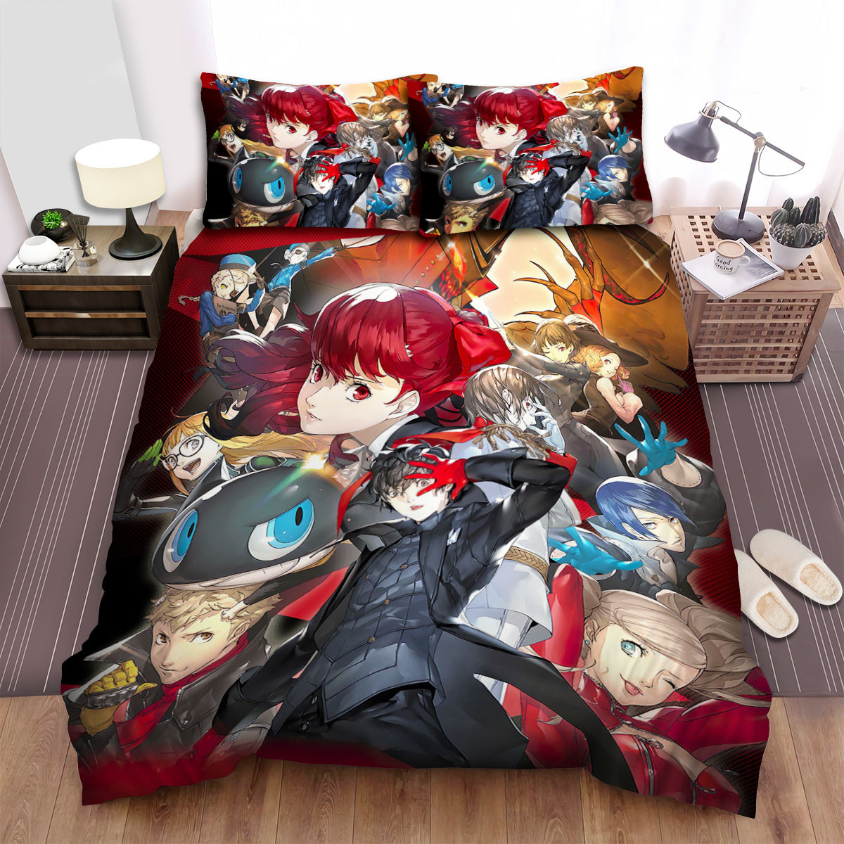 persona 5 the phantom thieves duvet cover bedroom sets comfortable bedding sets 4djsu