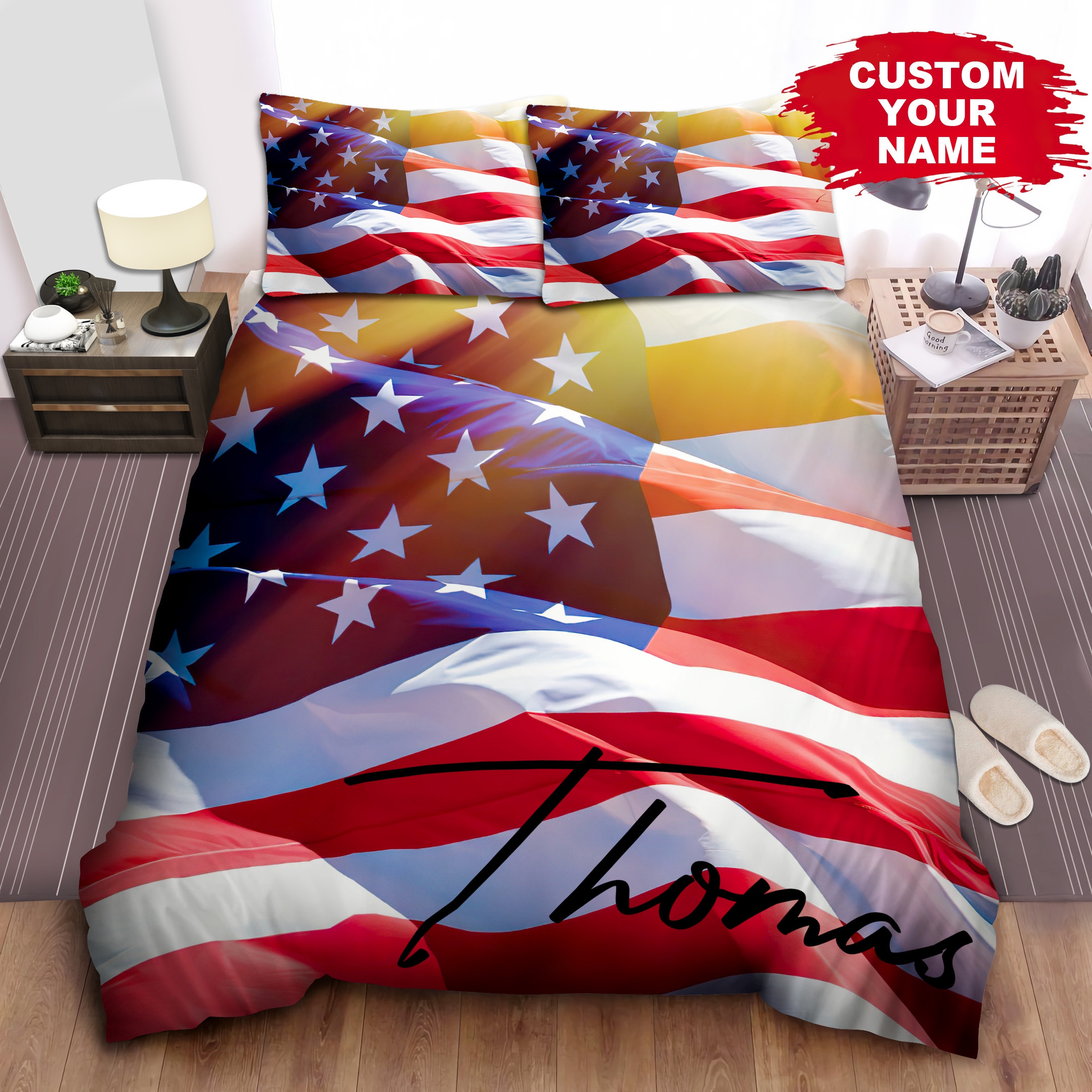 personalized american flag in sunshine duvet cover bedroom sets comfortable bedding sets zkvbg