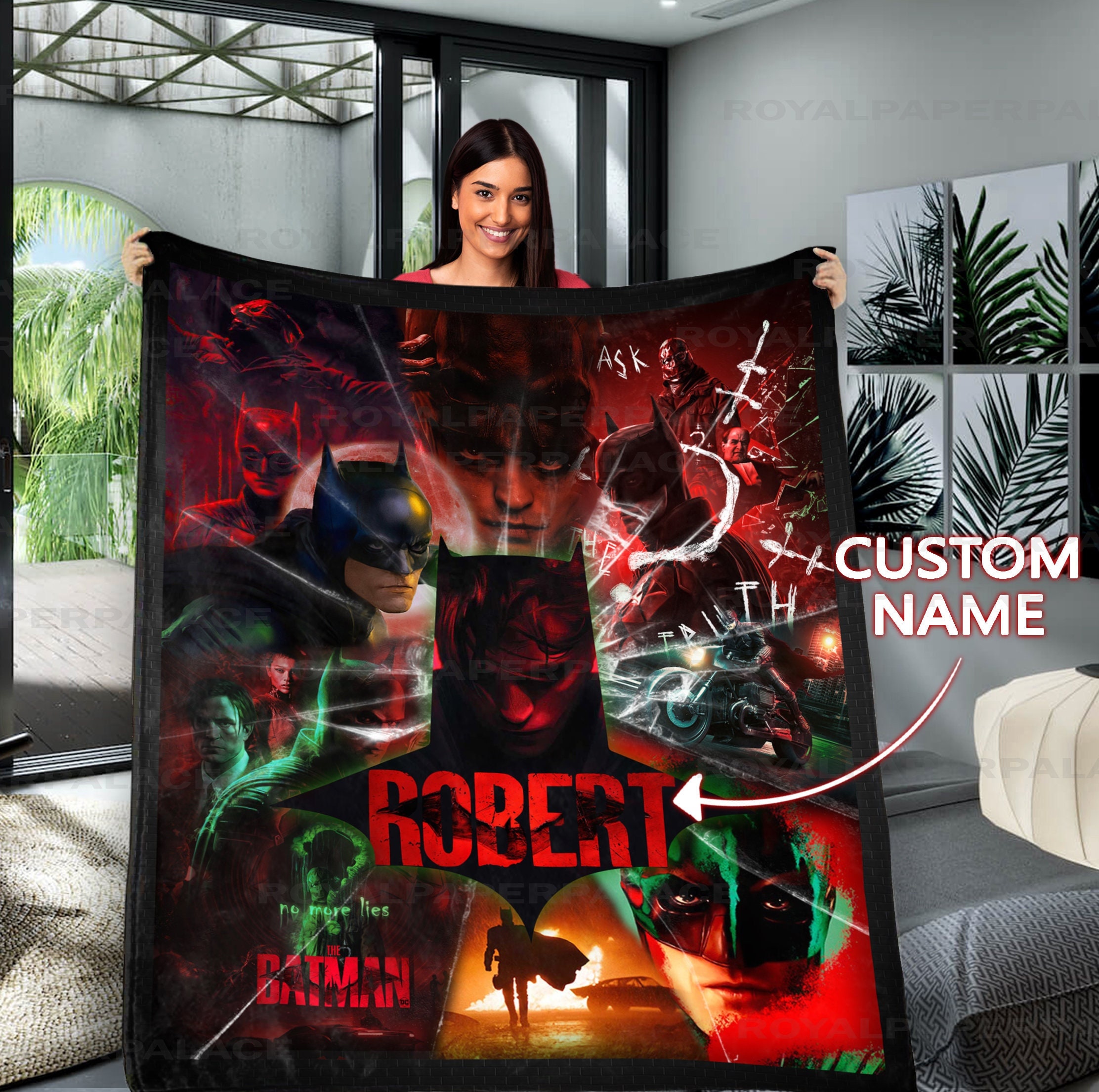 personalized batman 2022 super hero quilt blanket pst6h