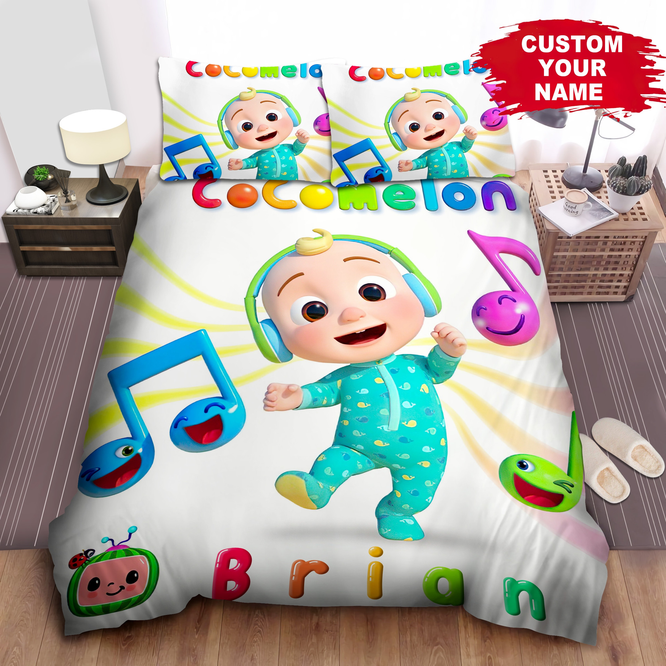 personalized cocomelon jj dancing duvet cover bedroom sets comfortable bedding sets rsuyl