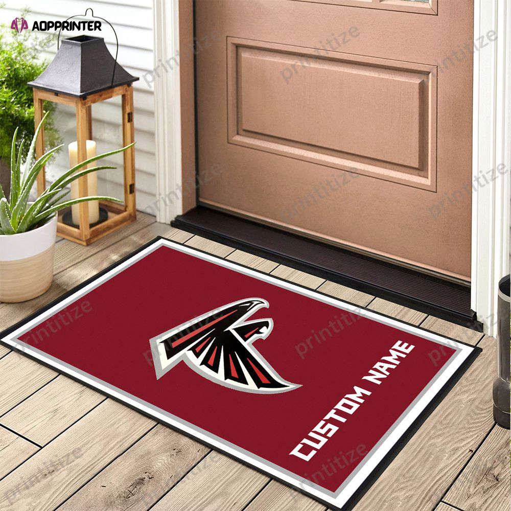 personalized custom name atlanta falcons doormat gift for home decor