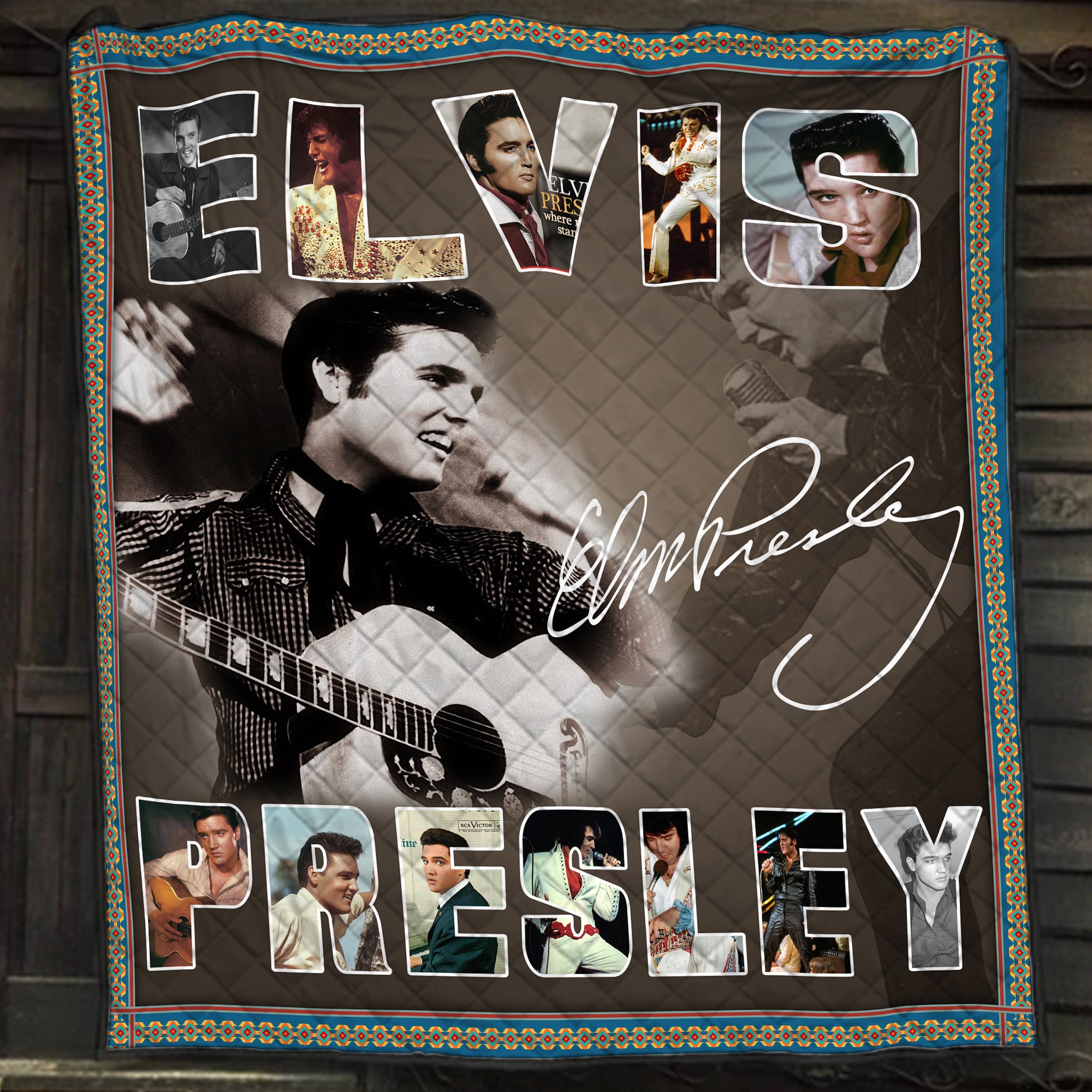 personalized elvis presley king of rock and roll fan blanket 0jq9m