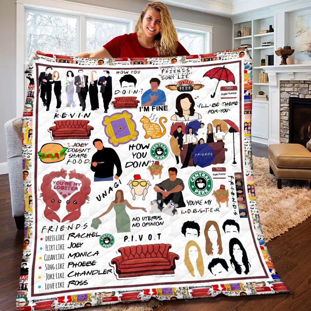 personalized friends movie series gifts christmas gifts blanket rhigd