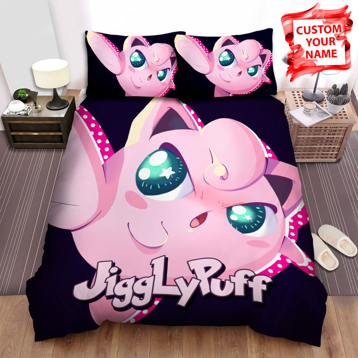 personalized jigglypuff super kick duvet cover bedroom sets comfortable bedding sets trq5o