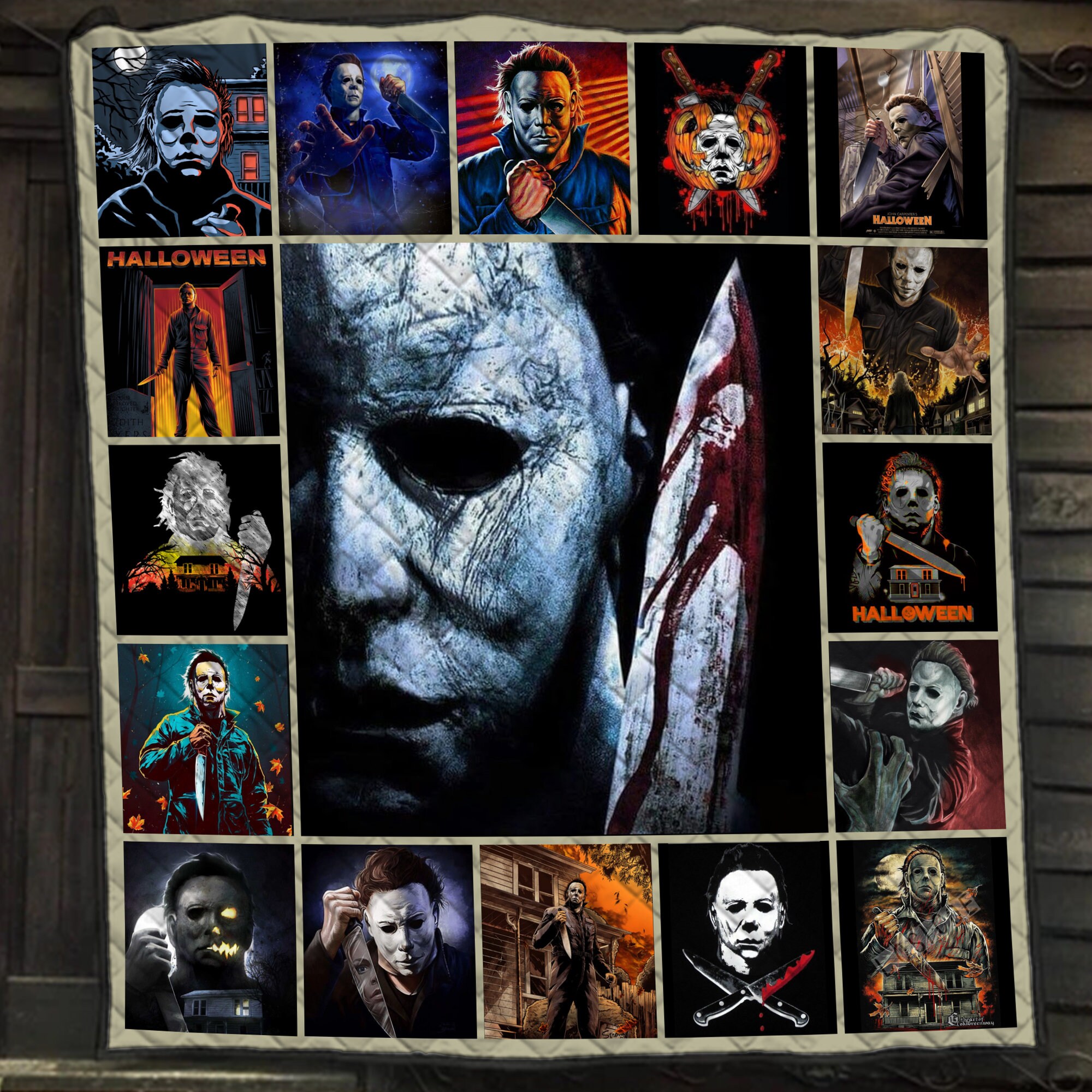 personalized name michael myers quilt blanket 07ae6