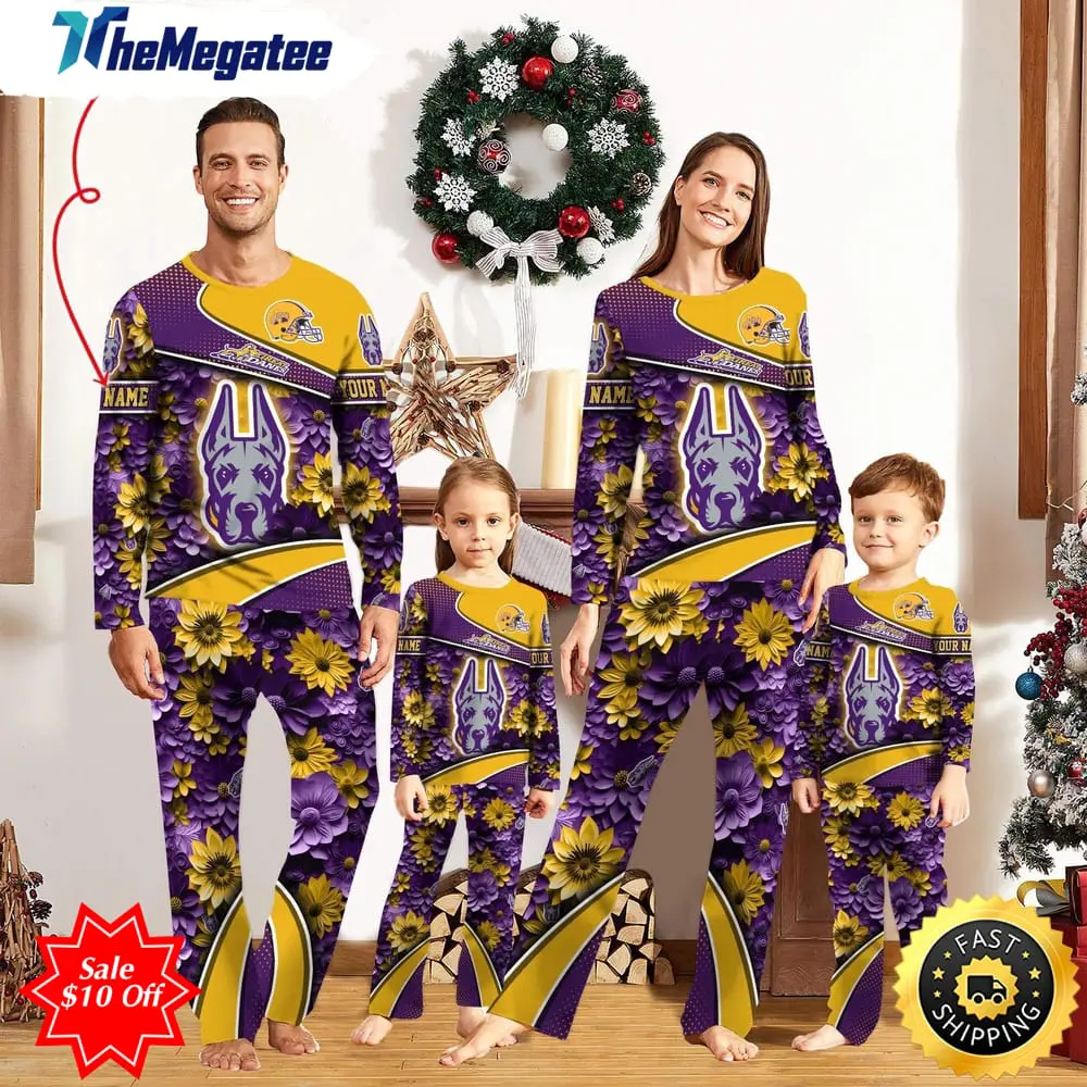 personalized ncaa albany great danes pajamas for family pajamas sport fans