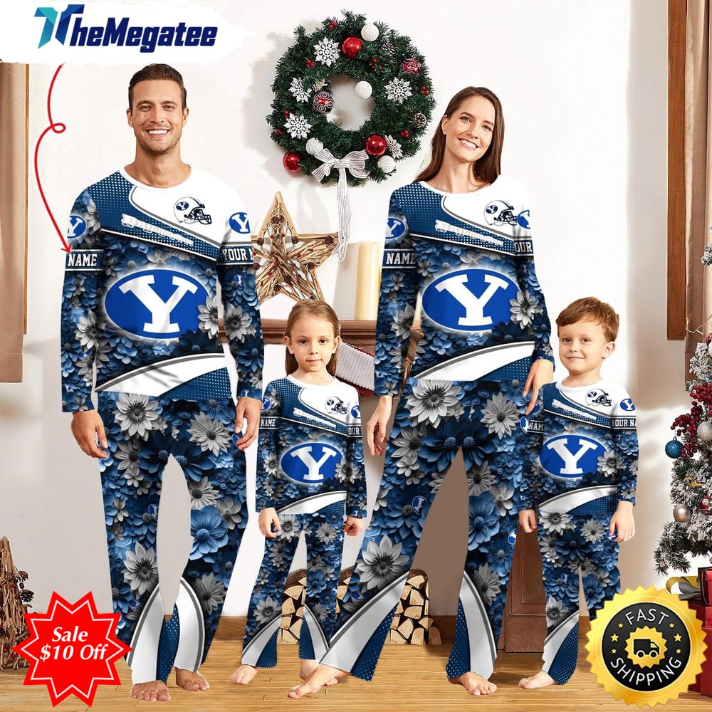 personalized ncaa byu cougars pajamas for family pajamas sport fans