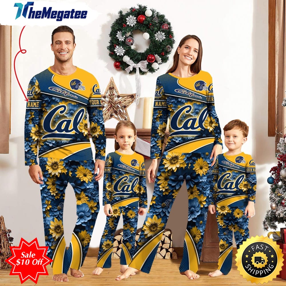 personalized ncaa california golden bears pajamas for family pajamas sport fans