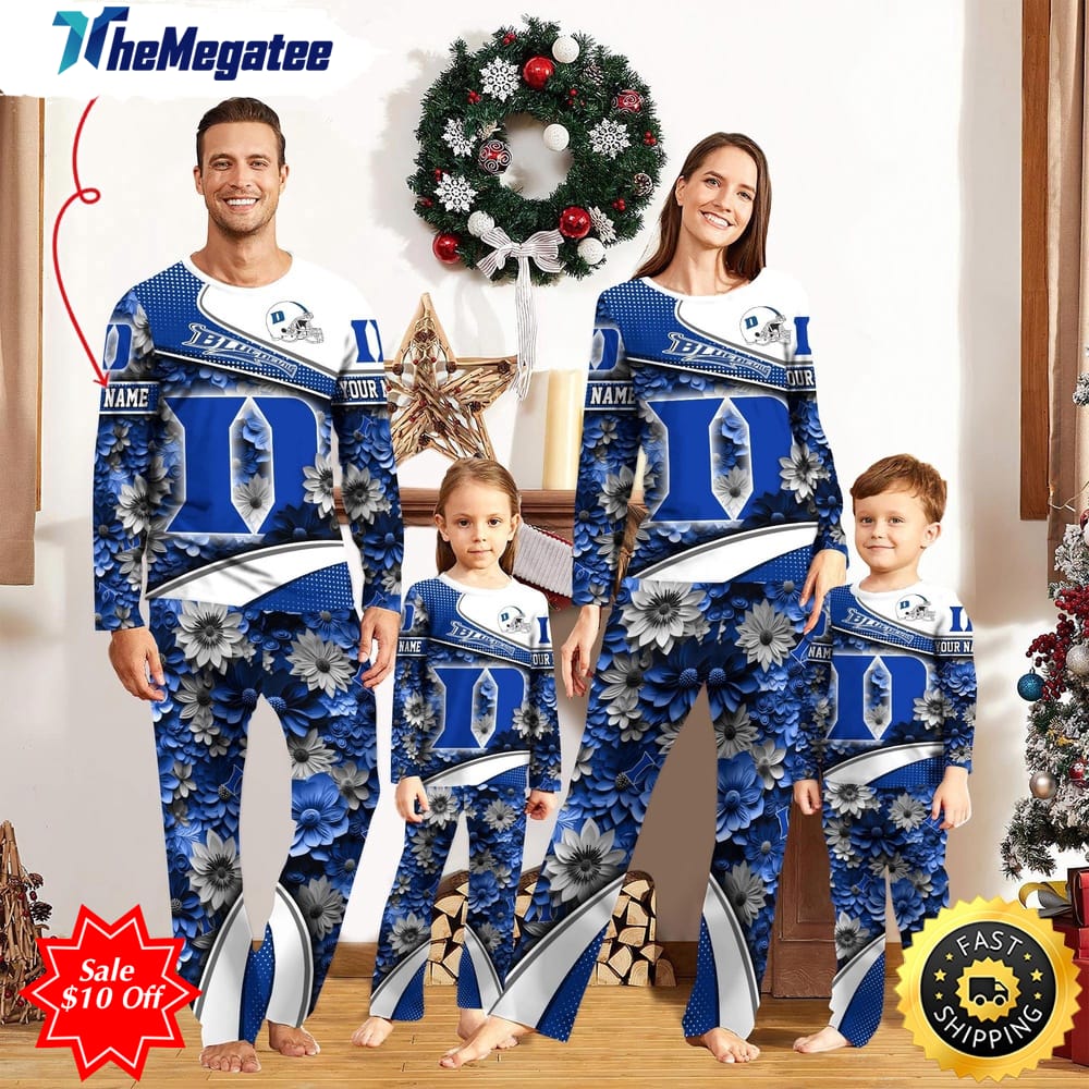 personalized ncaa duke blue devils pajamas for family pajamas sport fans