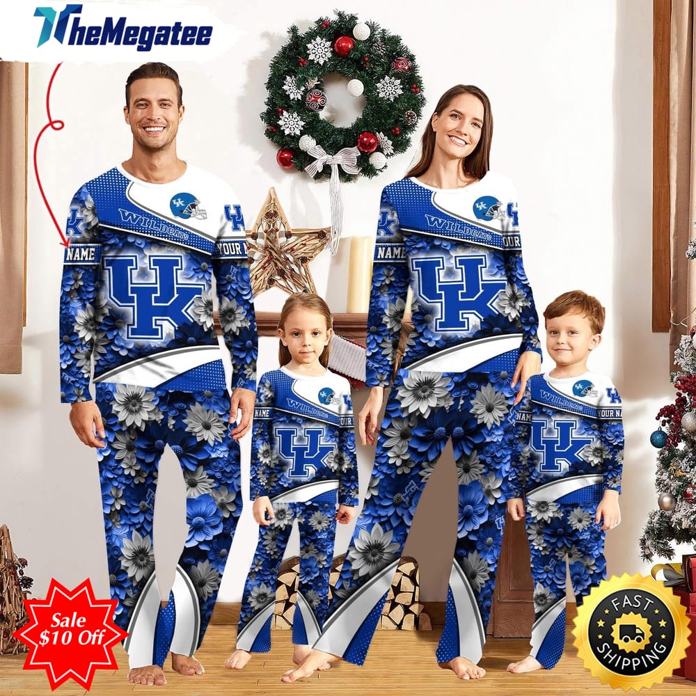 personalized ncaa kentucky wildcats pajamas for family pajamas sport fans