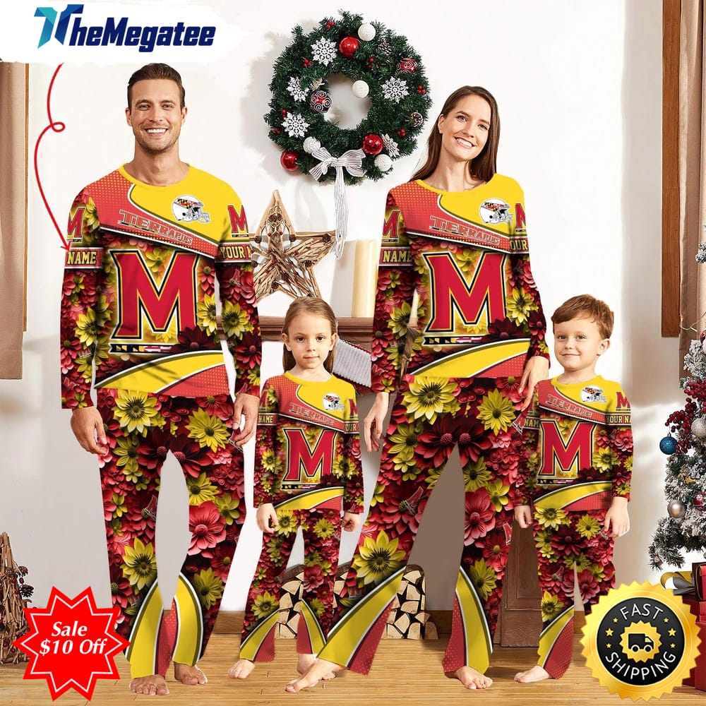 personalized ncaa maryland terrapins pajamas for family pajamas sport fans