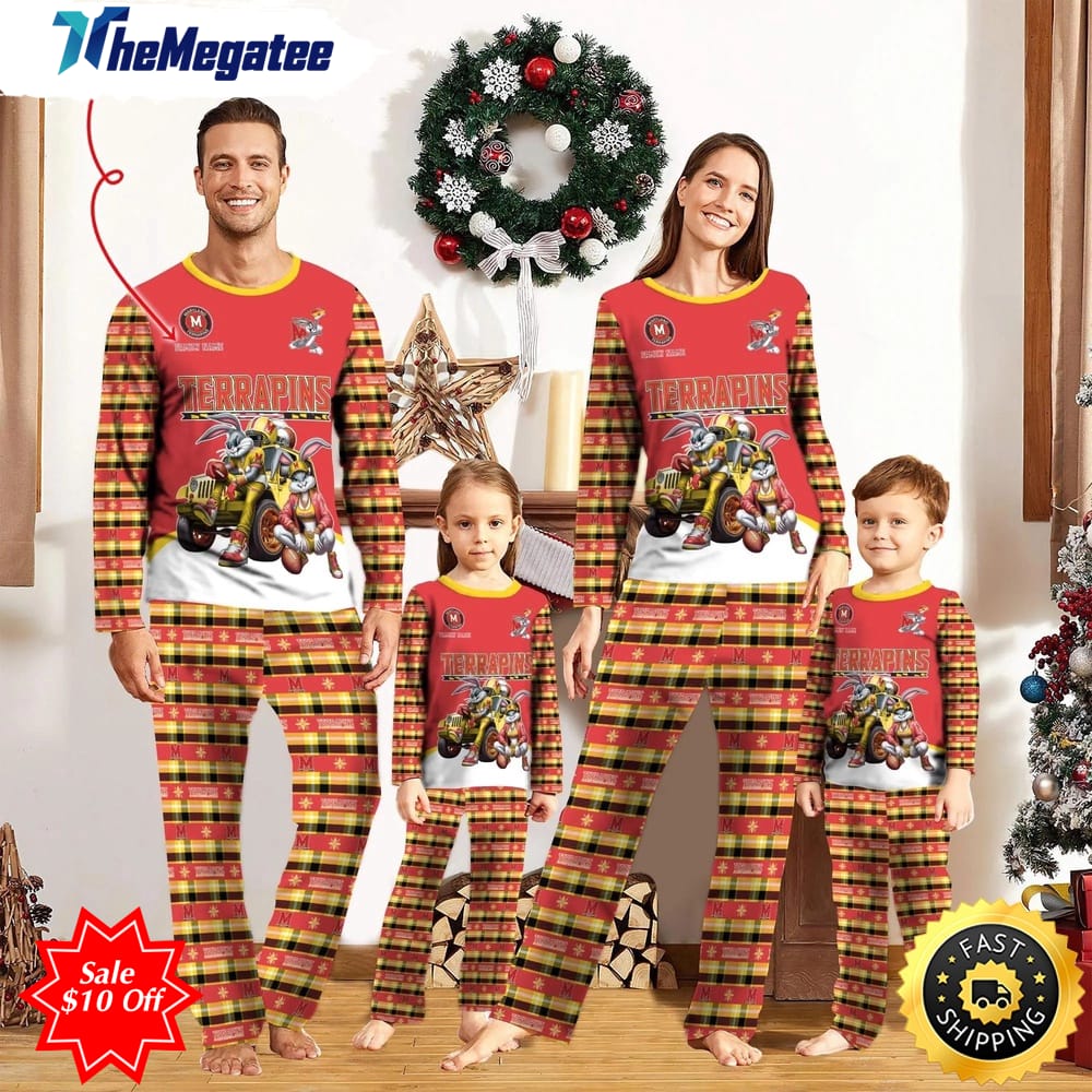 personalized ncaa maryland terrapins pajamas for family