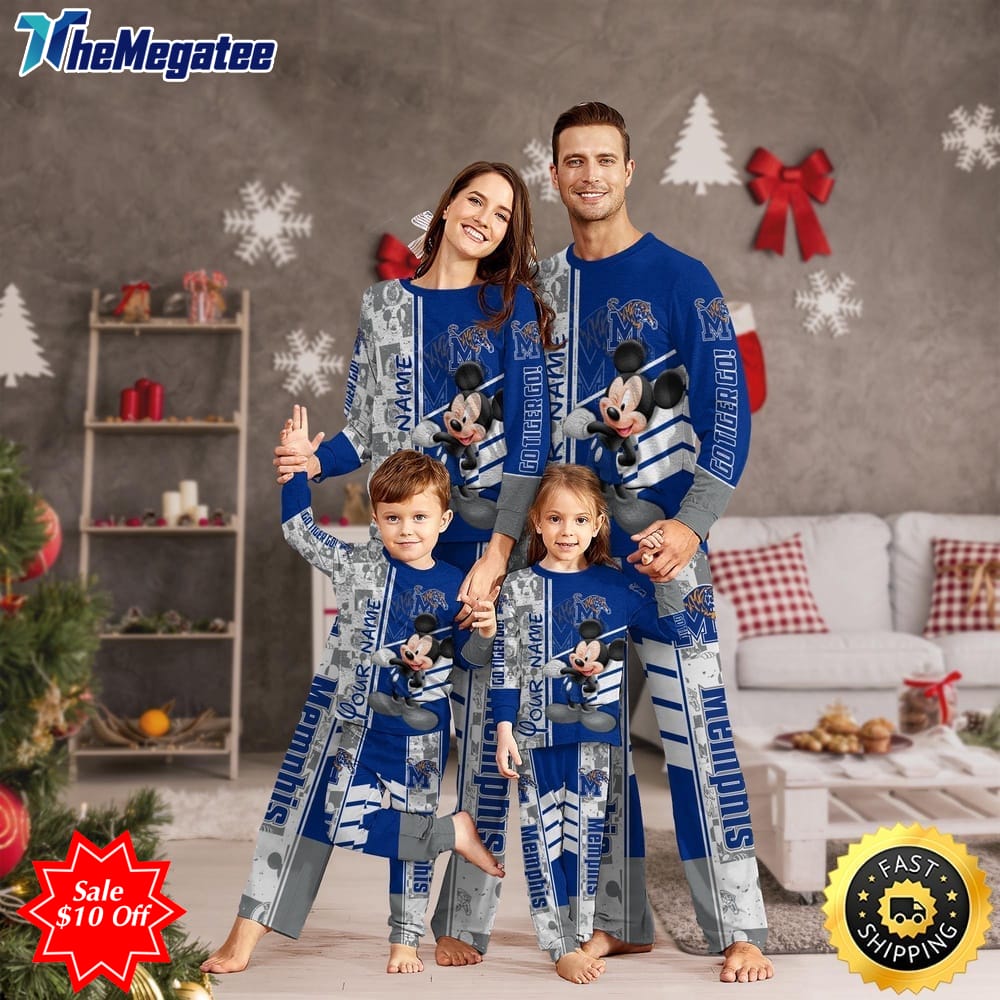 personalized ncaa memphis tigers pajamas mickey mouse for family