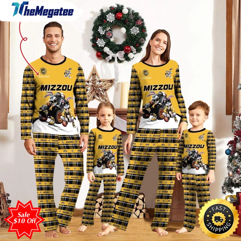 personalized ncaa missouri tigers pajamas for family