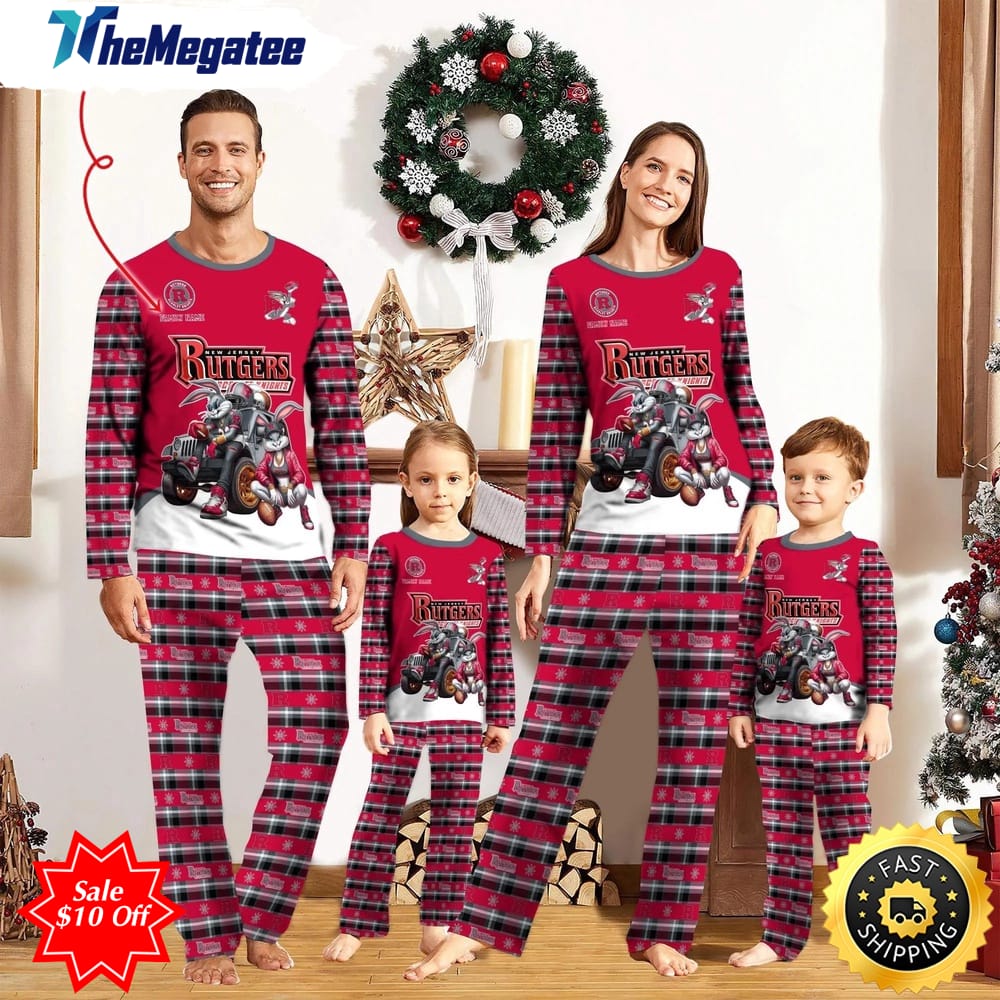 personalized ncaa rutgers scarlet knights pajamas for family