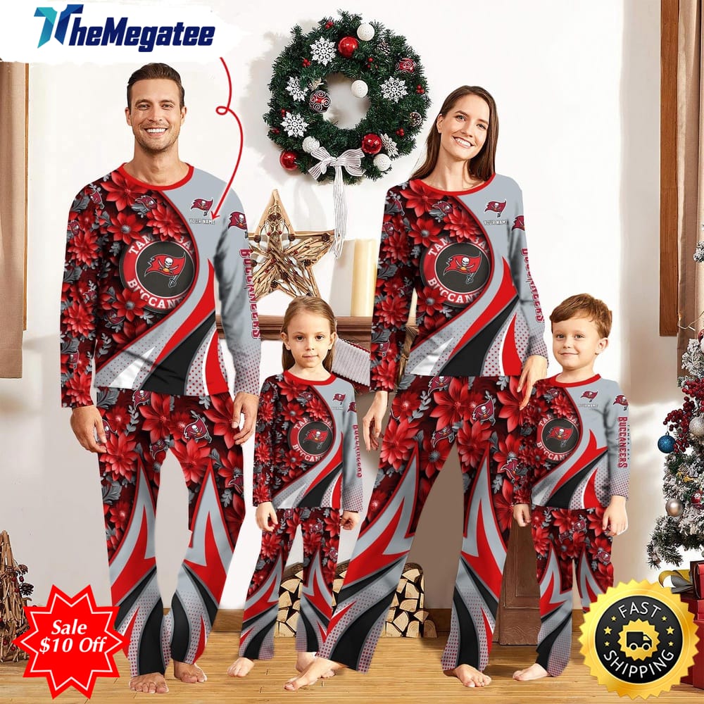 personalized ncaa tampa bay buccaneers pajamas flower for sport family