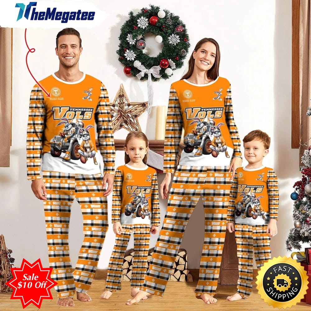 personalized ncaa tennessee volunteers pajamas for family