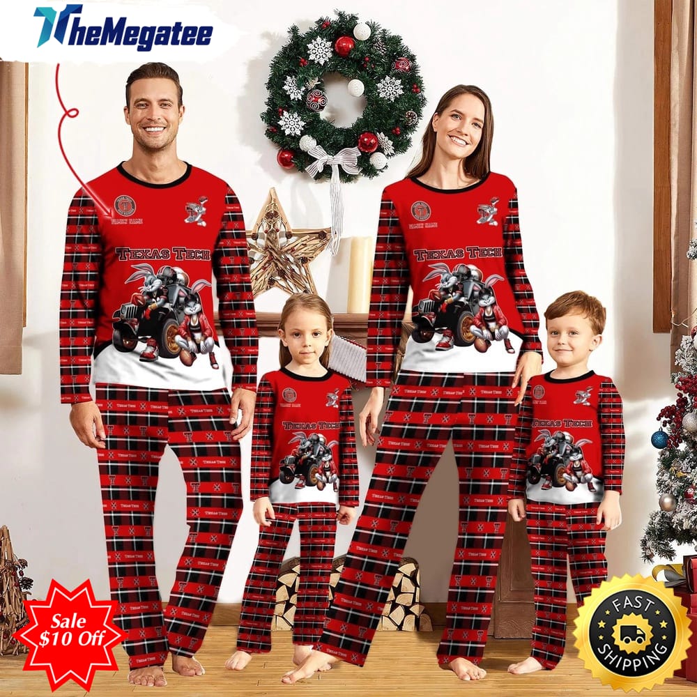 personalized ncaa texas tech red raiders pajamas for family