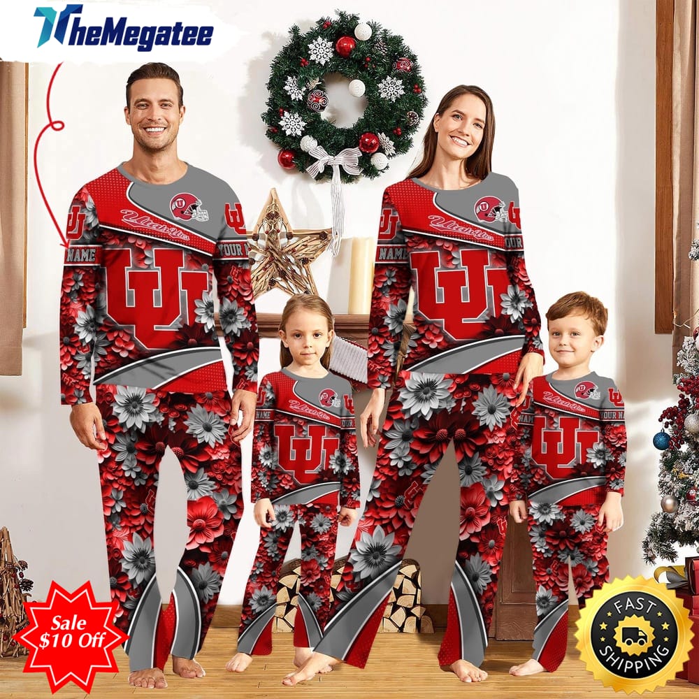 personalized ncaa utah utes pajamas for family pajamas sport fans