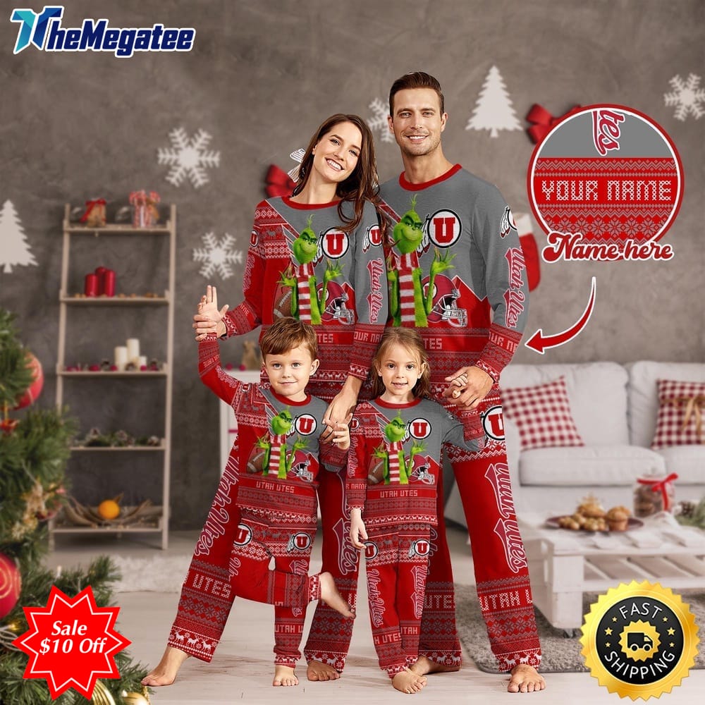 personalized ncaa utah utes pajamas xmas for sport family