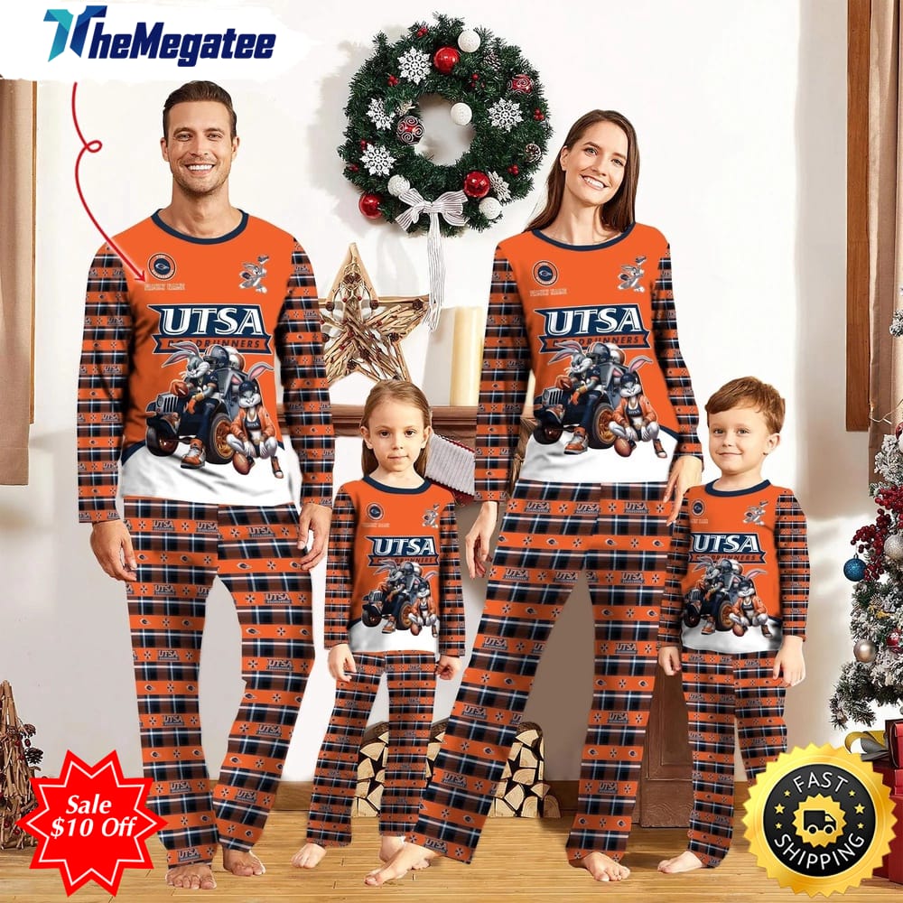 personalized ncaa utsa roadrunners pajamas for family