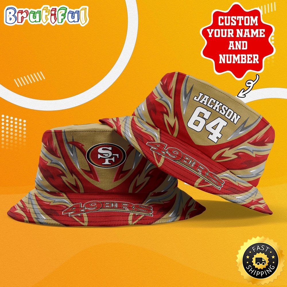 personalized nfl san francisco 49ers bucket hat sport nfl bucket hat qvfc1