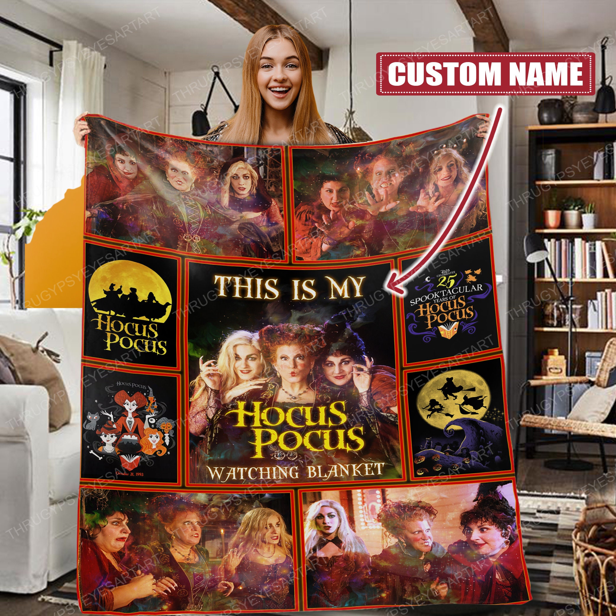 personalized this is my hocus pocus watching halloween blanket z38ku