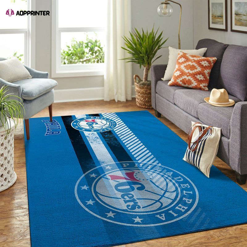 philadelphia 76ers rug living room floor decor fan gifts 18