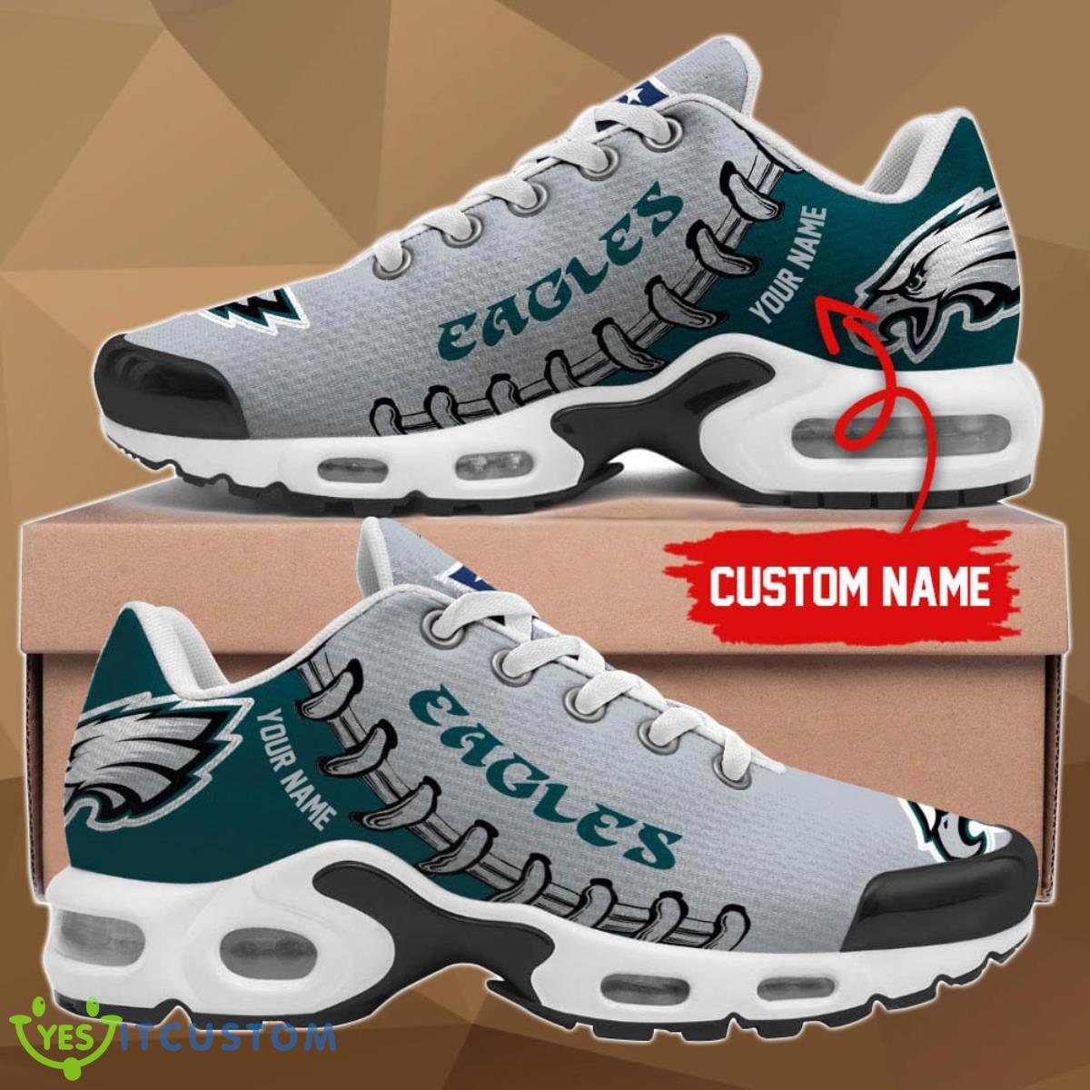 philadelphia eagles air cushion sports shoes custom name for fans