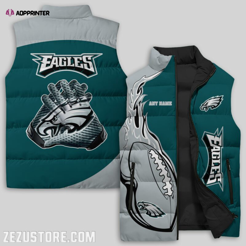 philadelphia eagles nfl sleeveless puffer jacket custom for fans gifts 18