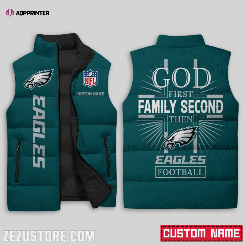 philadelphia eagles nfl sleeveless puffer jacket custom for fans gifts 5