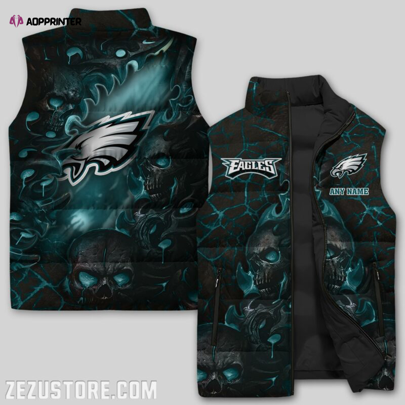 philadelphia eagles nfl sleeveless puffer jacket custom for fans gifts 6