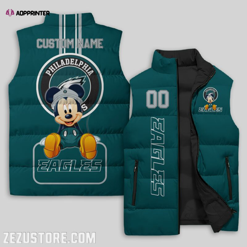 philadelphia eagles nfl sleeveless puffer jacket custom for fans gifts 7