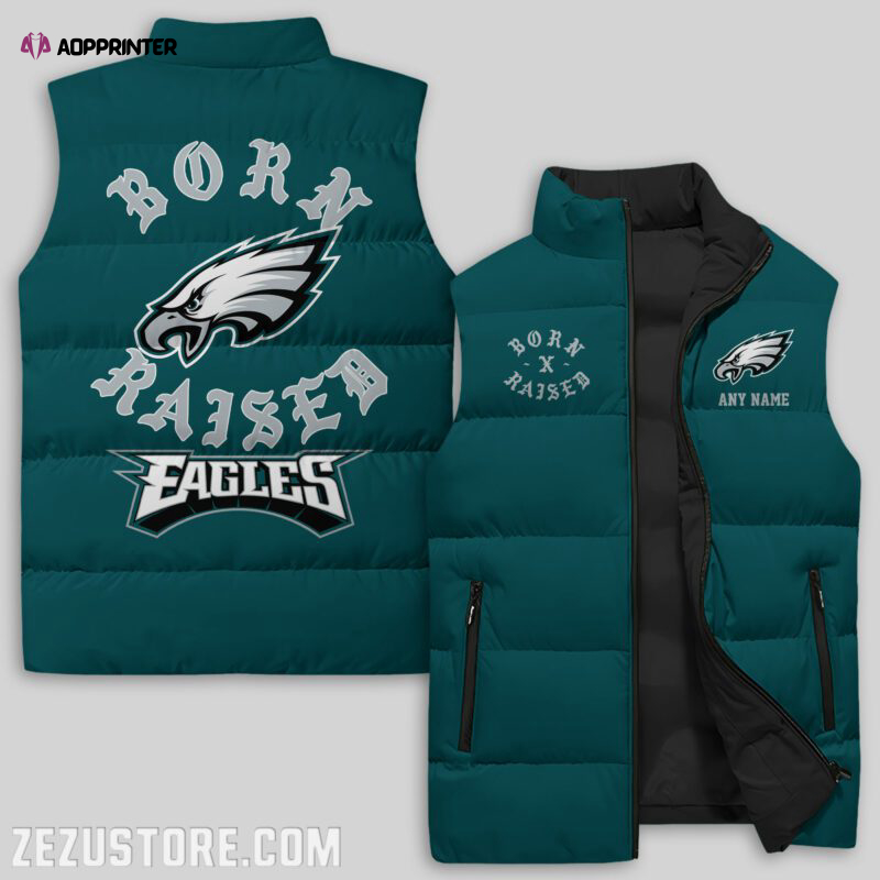 philadelphia eagles nfl sleeveless puffer jacket custom for fans spj1469