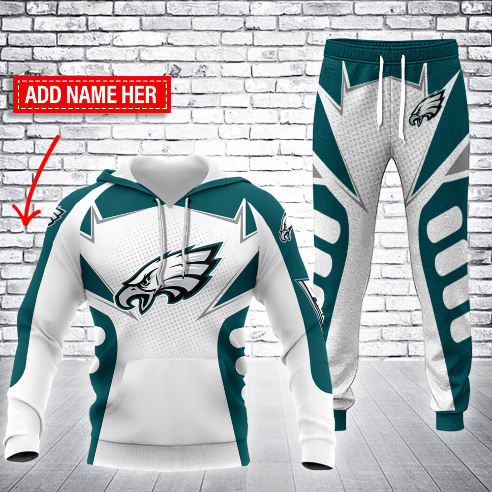 philadelphia eagles personalized hoodie and joggers bb67 nb8mv